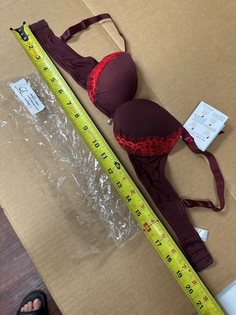 NWT The Little Bra Company Diane Style Ruby/Eggplant Underwire Padded Bra
